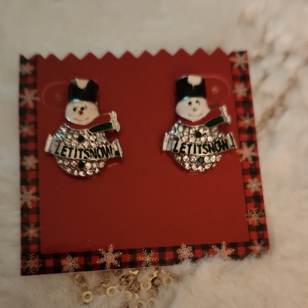 Festive Snowman Earrings